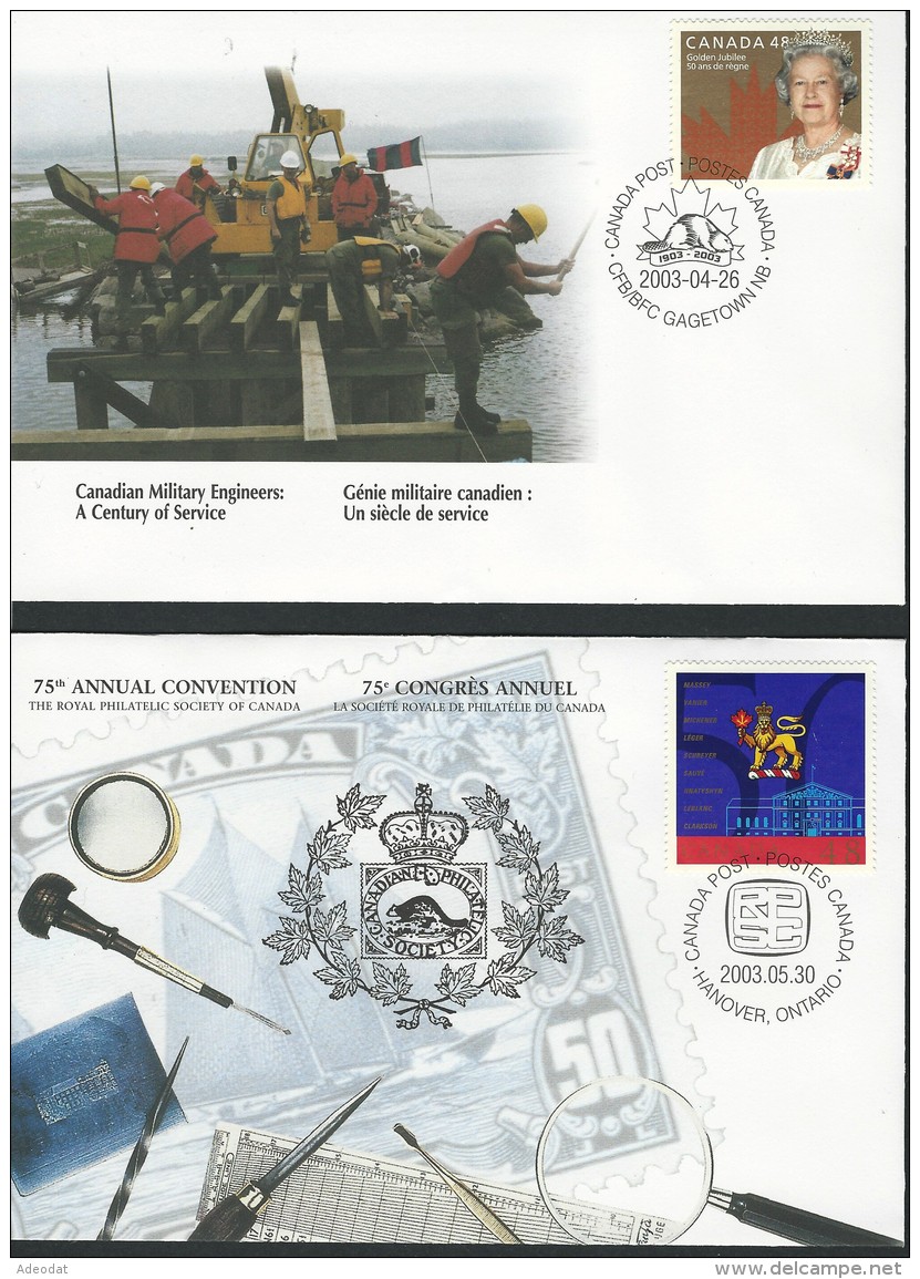 CANADA 2003 CANADA POST SOUVENIR COVERS B - Enveloppes Commémoratives