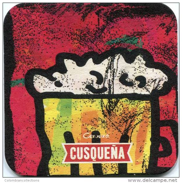 Lote P132, Peru, Posavaso, Coaster, Cusqueña, Pintura, Jarra (not Perfect Coaster) - Sous-bocks