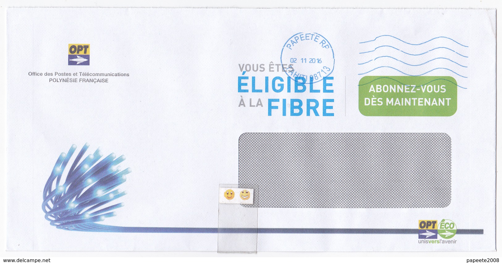 Polynésie Française / Tahiti - 1 Enveloppe / Timbrée En 2016 / Papeete - Lettres & Documents