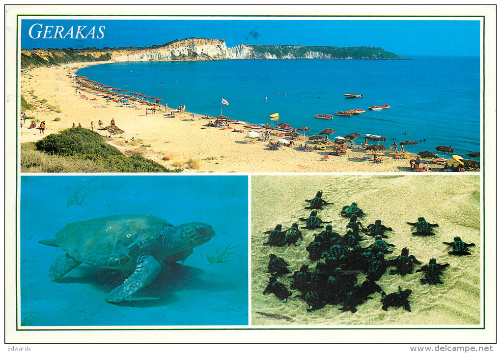 Gerakas, Zakynthos, Greece Postcard Posted 1999 Stamp - Greece