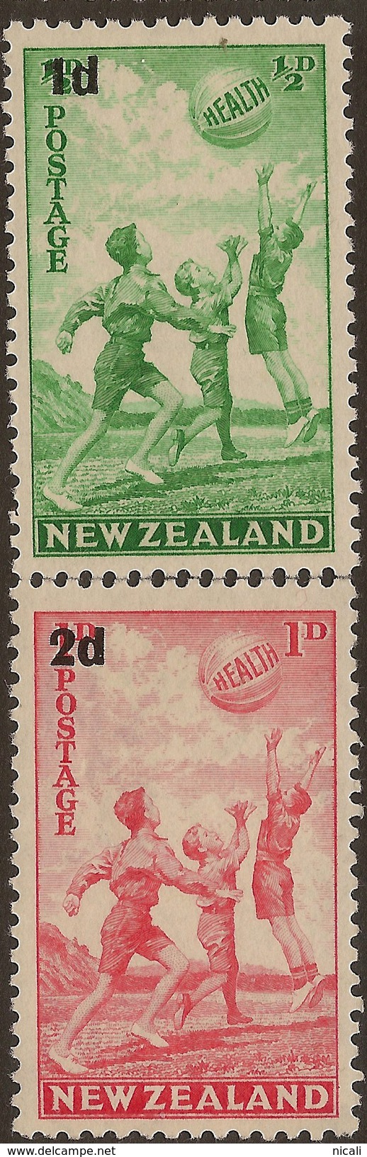 NZ 1939 Health Beach Ball SG 611/12 HM #WQ143 - Ongebruikt