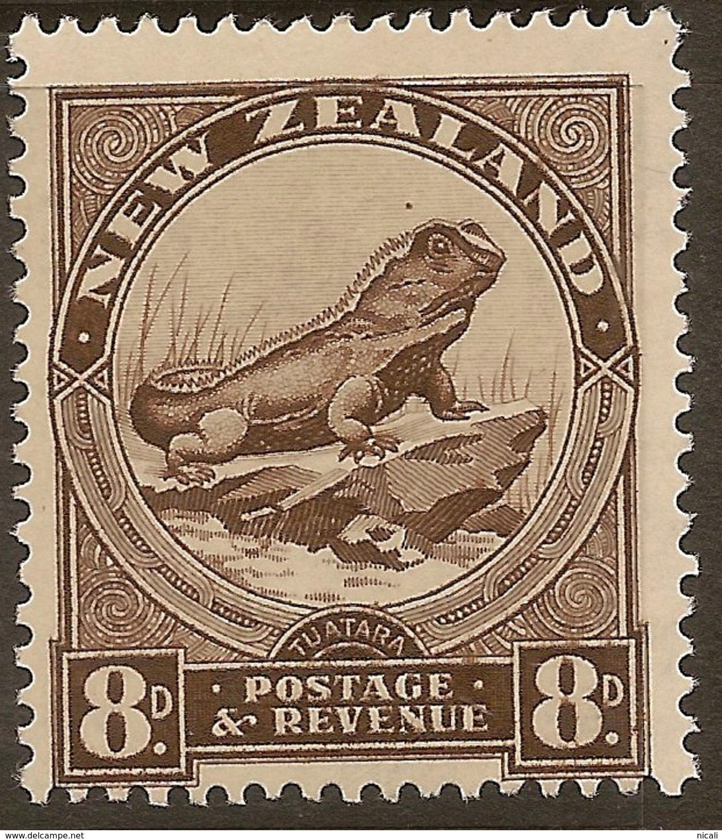 NZ 1935 8d Tuatara SG 565 HM #WQ248 - Ongebruikt