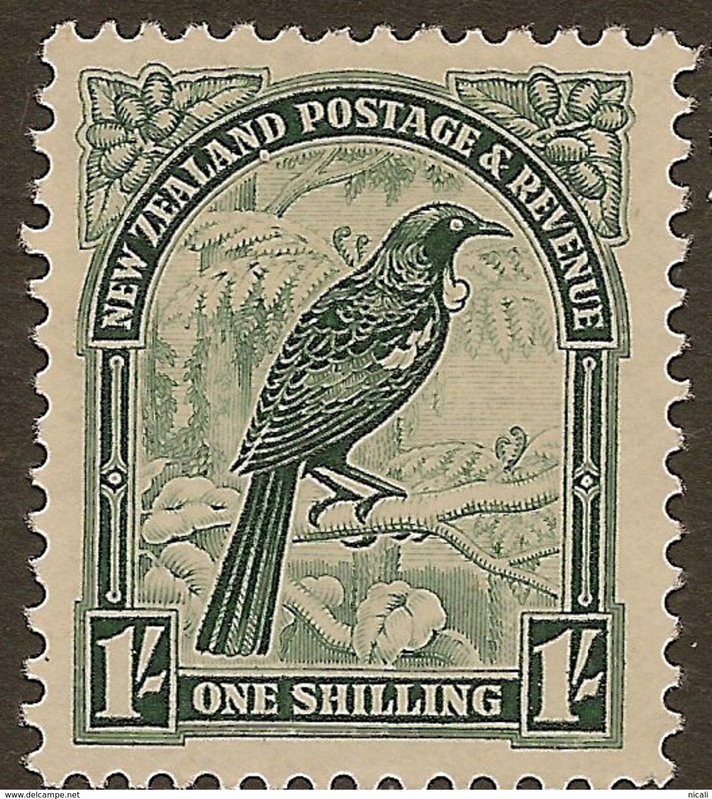 NZ 1935 1/- Tui SG 567 HM #WQ253 - Ongebruikt