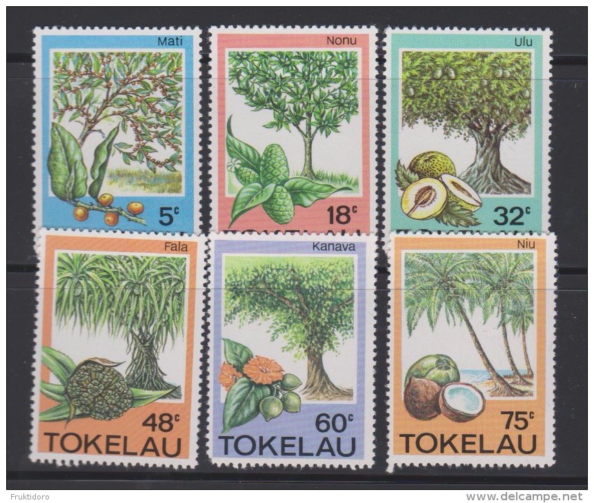 Tokelau Mi 111-116 Trees, Fruits, And Herbs - Mati - Noni - Ulu- Fala - Kanava - Niu 1985 * * - Tokelau