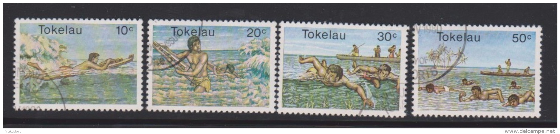 Tokelau Mi 66-69 Water Sports - Surfing - Swimming - 1980 - Tokelau