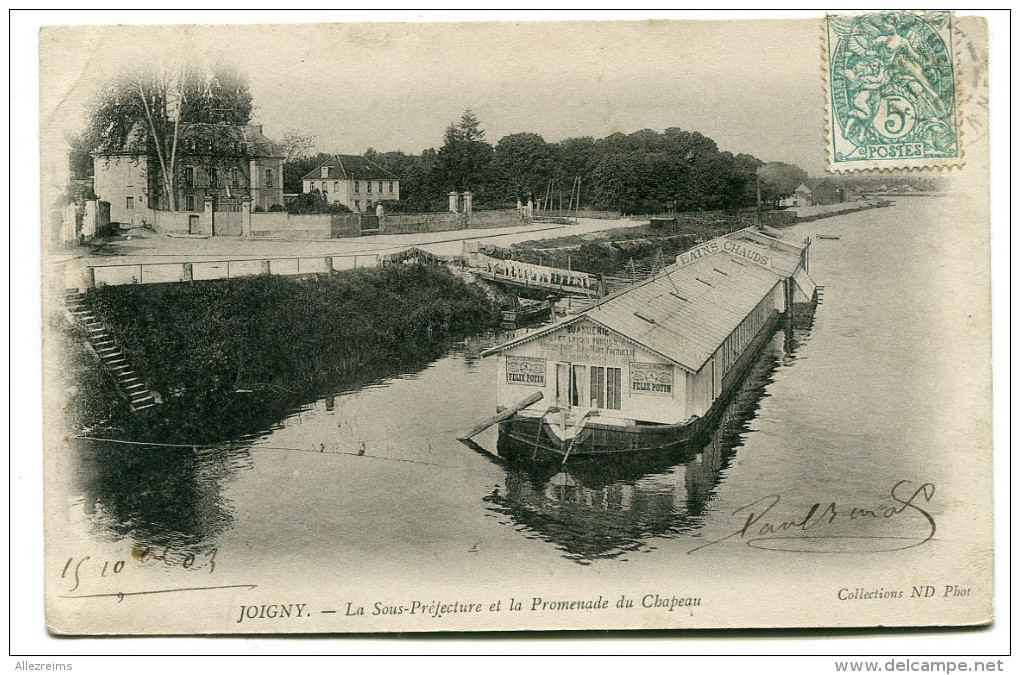 CPA  89  :  JOIGNY  Bateau   LOT De 2 Cartes   A  VOIR  !!!!!!! - Joigny