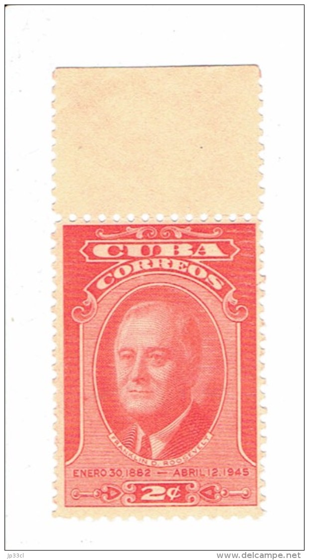 Cuba Timbre 2e Anniversaire De La Mort De F. Roosevelt** MNH - Neufs