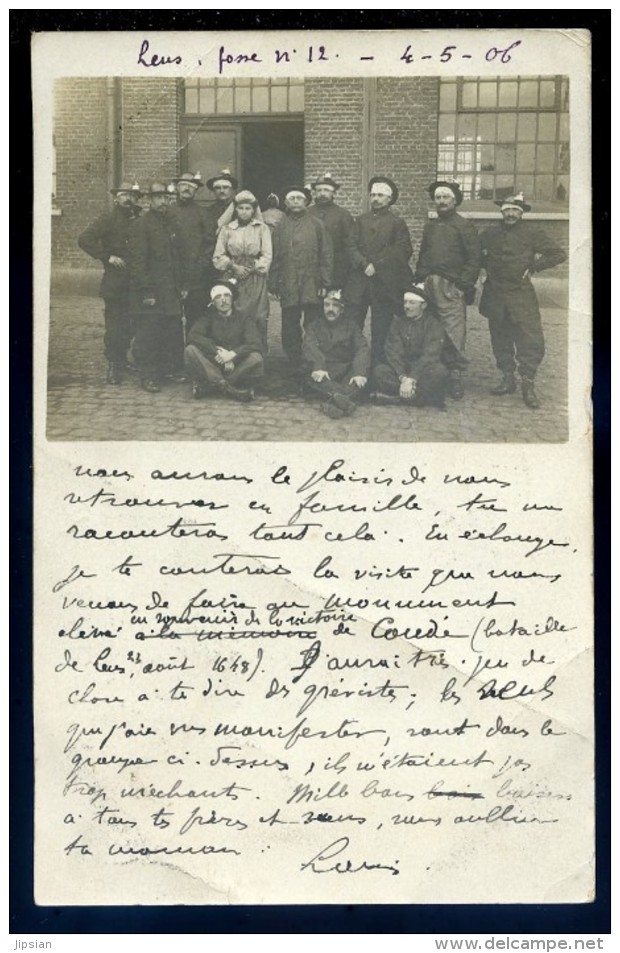 Cpa Carte Photo Du 62 Grève Des Mineurs à Lens Fosse No 12 En 1906 ... Mine     NCL8bis - Lens