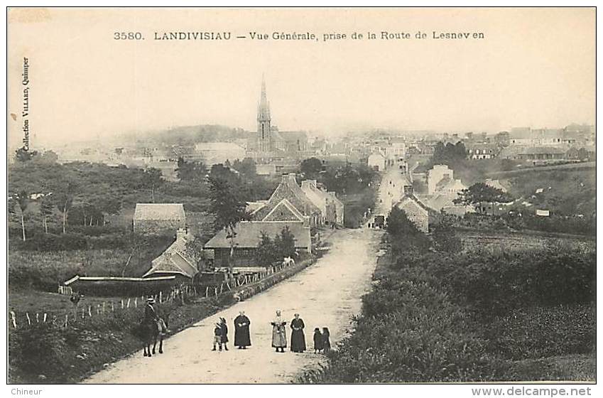 LANDIVISIAU VUE GENERALE PRISE DE LA ROUTE DE LESNEVEN - Landivisiau