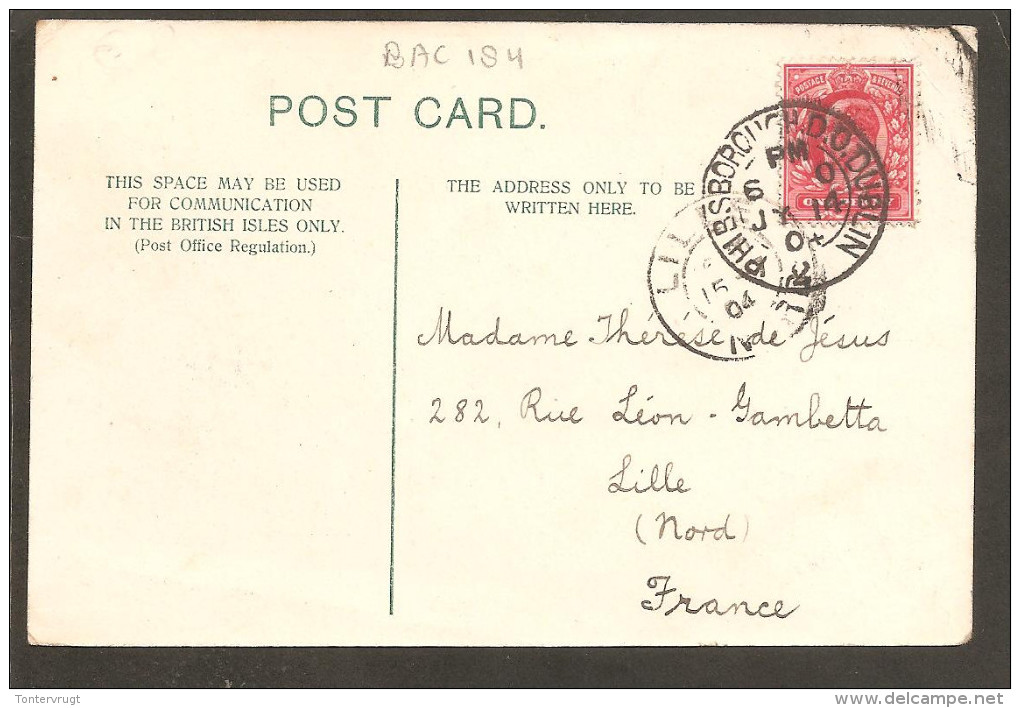 Postmark PHIBSBOROUGH. D.O. DUBLIN BAC No. 184 On G.B.Stamp - Préphilatélie