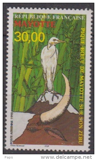 1998-MAYOTTE-P.A N°3** FAUNE.LE PIQUE BOEUF - Poste Aérienne