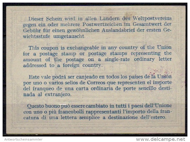 USA 1935, London Type X  9 CENTS International Reply Coupon Reponse Antwortschein IRC IAS O  CHICAGO REGISTERED 13.05.35 - Other & Unclassified