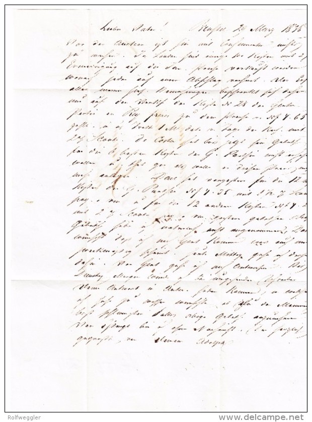 Belgien Bruxelles 28.3.1838 Blau Vorphila Brief Nach Barmen - 1830-1849 (Belgique Indépendante)