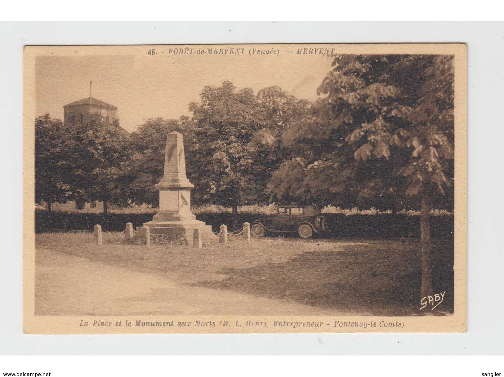 MERVENT - FORET DE MERVENT - LA PLACE ET LE MONUMENT AUX MORTS - Autres & Non Classés