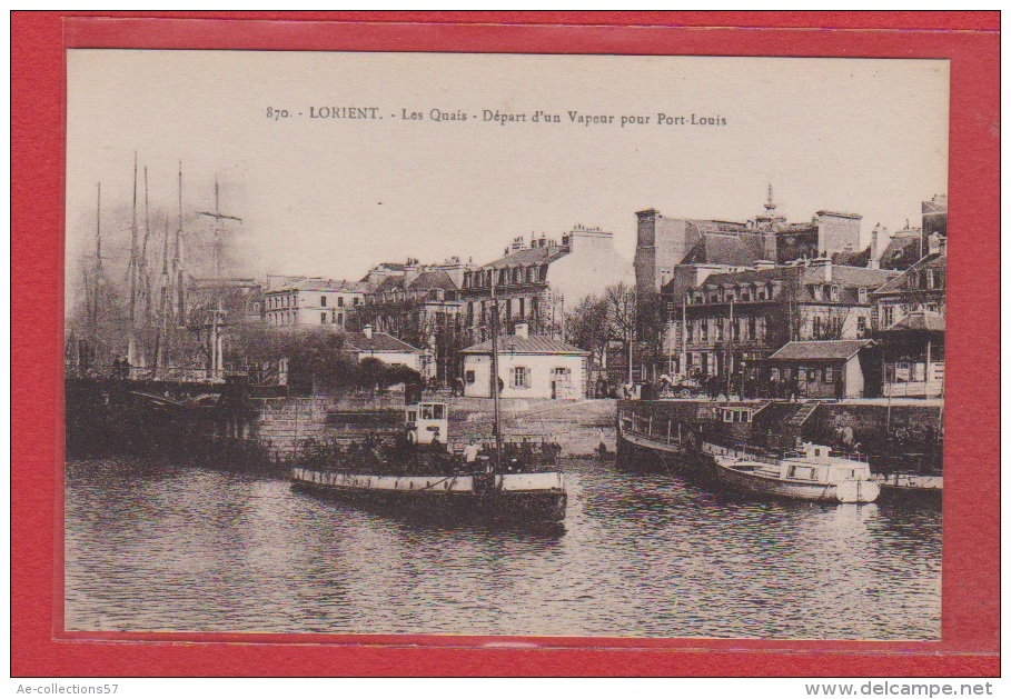 Lorient  -  Les Quais --  Départ D Un Vapeur - Lorient