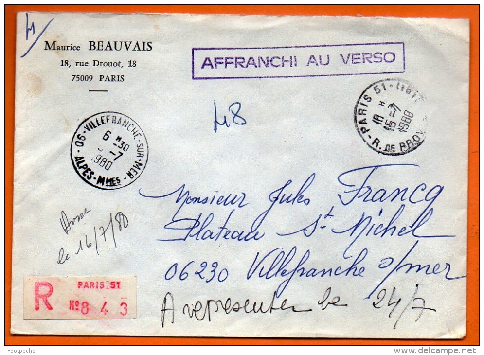 MAURY  N° 2080 RAOUL UBAC  Recommandé Lettre Entière N° O 414 - 1961-....