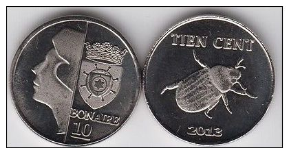 BONAIRE 10 Cents 2013 Insect, Fantasy Coinage - Altri & Non Classificati