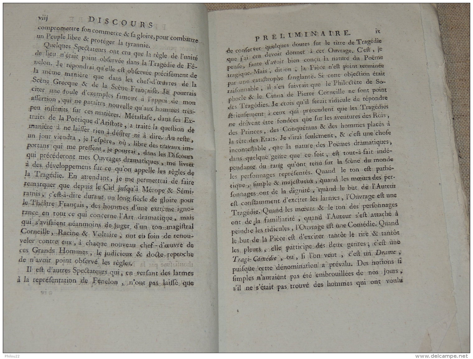 MARIE-JOSEPH CHENIER - &lrm;FENELON OU LES RELIGIEUSES DE CAMBRAI - E.O 1793 THEATRE - 1701-1800