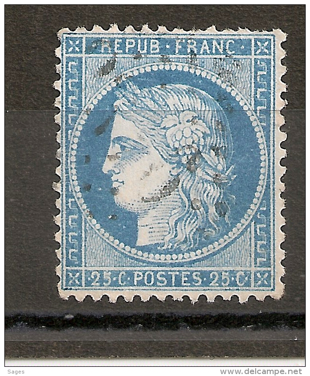 A PLANCHER.  Cérès 25c N° 60 Type I. - 1871-1875 Cérès