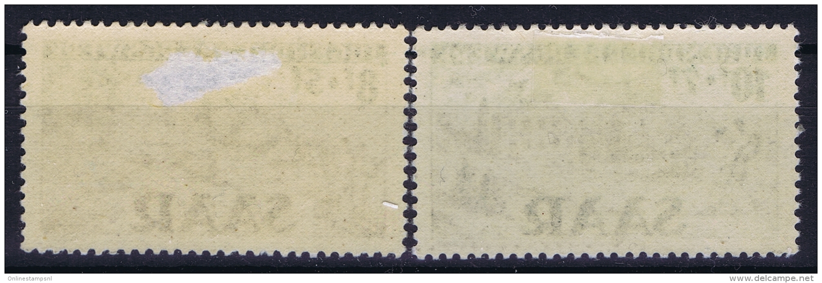 Saar  1949  Mi 262 - 263 Type II  Used /obl.  262 Has A Thin Spot. - Ungebraucht