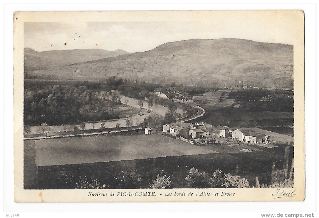 Environs De VIC LE COMTE  (cpa 63)  Les Bords De L'Allier Et Brolat -    - L 1 - Vic Le Comte