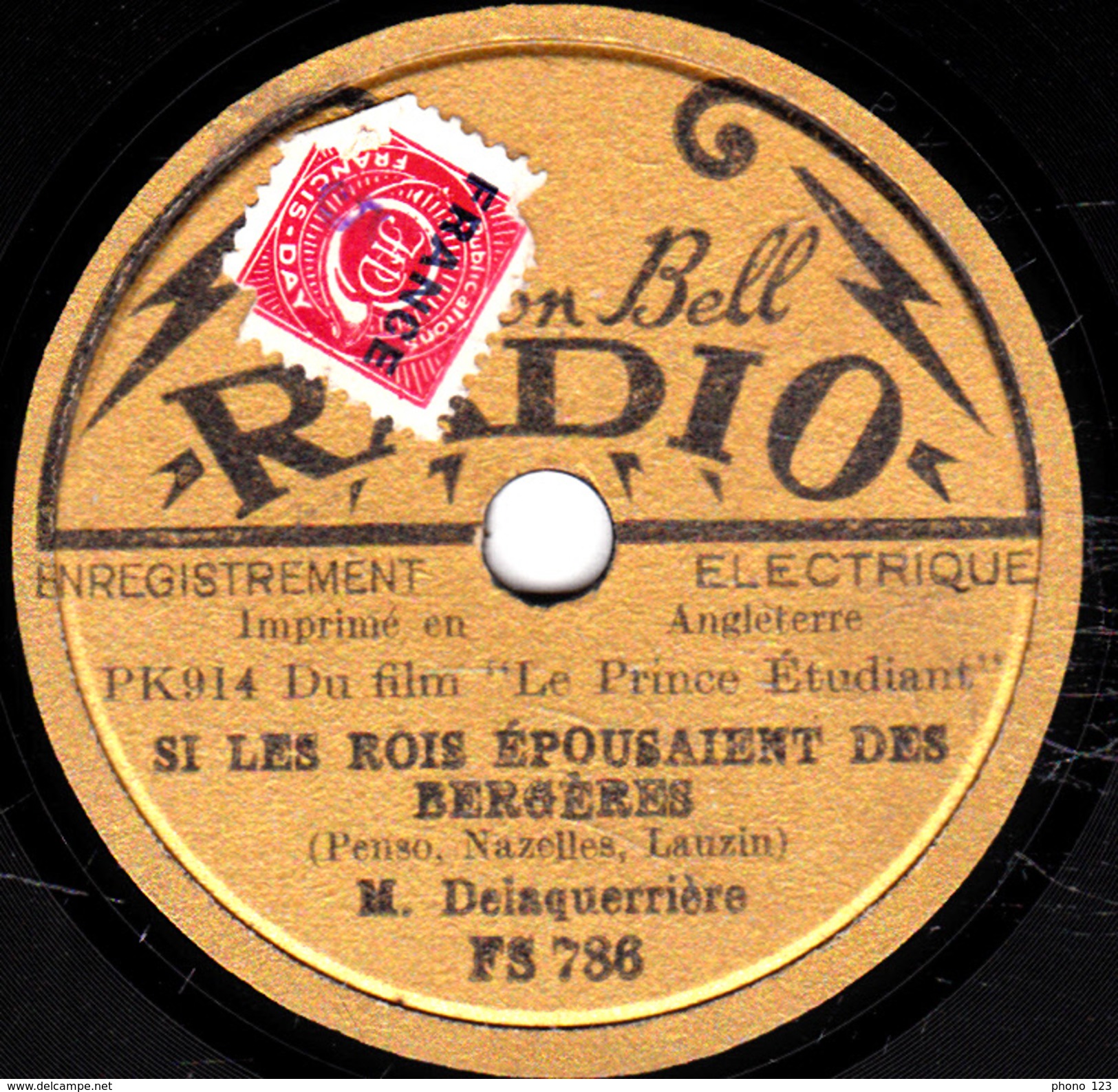 78 T. -  20 Cm - état Tb - Delaquerière - AVEC TOI - SI LES ROIS EPOUSAIENT LES BERGERES - 78 T - Disques Pour Gramophone