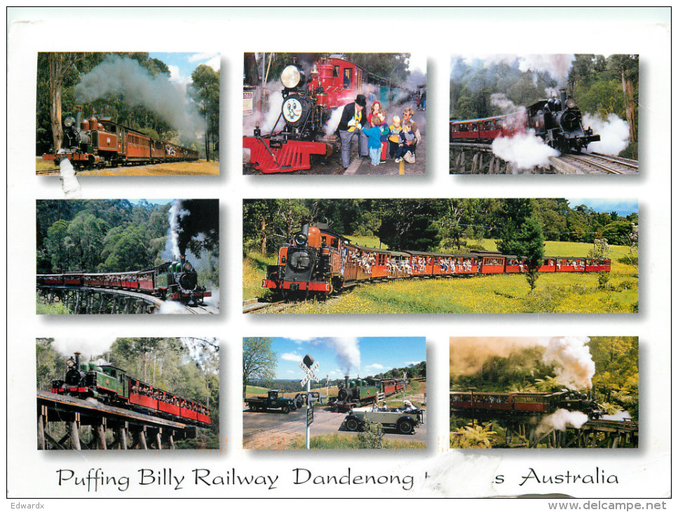 Puffing Billy Railway, Dandenong, Victoria, Australia Postcard Posted 2013 Stamp - Autres & Non Classés