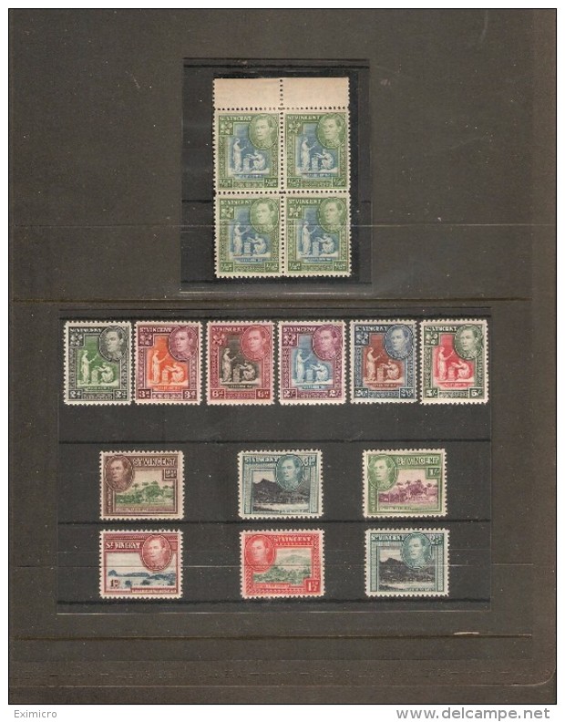 ST VINCENT  1938 - 1947 SET TO 5s SG 149/158 UNMOUNTED/MOUNTED MINT Cat £31+ - St.Vincent (...-1979)