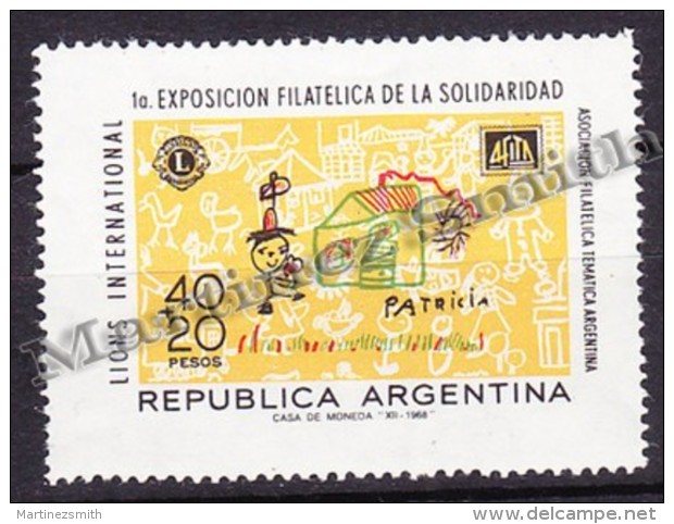 Argentina 1968 Yvert 830, Lions International - Surcharge For The Children Hospital Building  - MNH - Unused Stamps