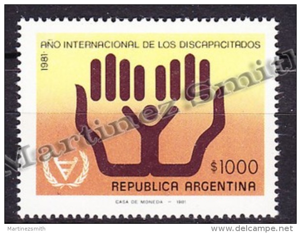 Argentina 1981 Yvert 1262, International Year Of  The Persons With Disabilities - MNH - Neufs