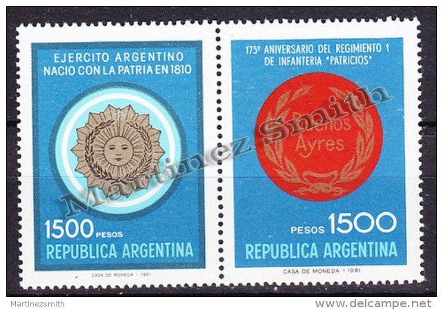 Argentina 1981 Yvert 1266- 67, 175th Anniversary Of The Argentinian Army - MNH - Neufs