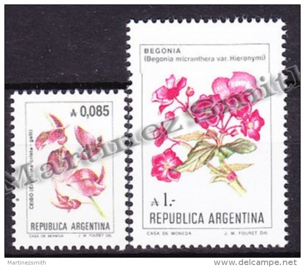 Argentina 1985 Yvert 1479- 80, Flowers - MNH - Neufs