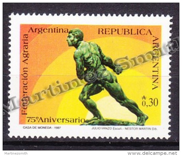 Argentina 1987 Yvert 1597, 75th Anniversary Of The Argentine Agricultural Federation - MNH - Neufs