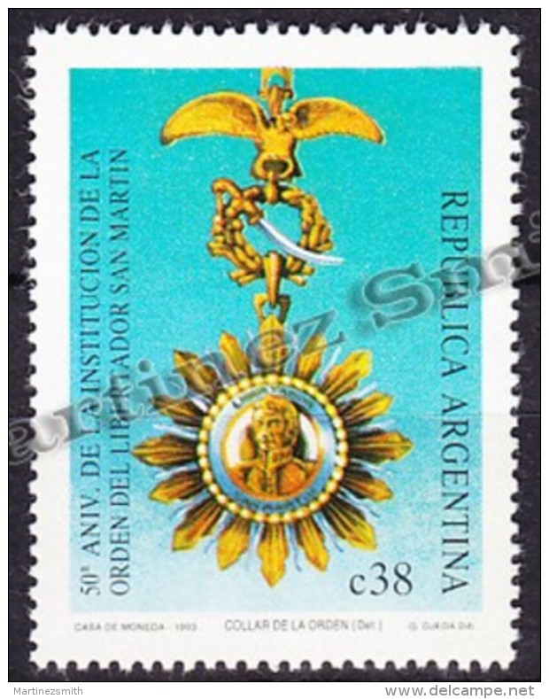 Argentina 1993 Yvert 1817, Order Of The Liberator General San Martín 50th Annivesary - MNH - Neufs