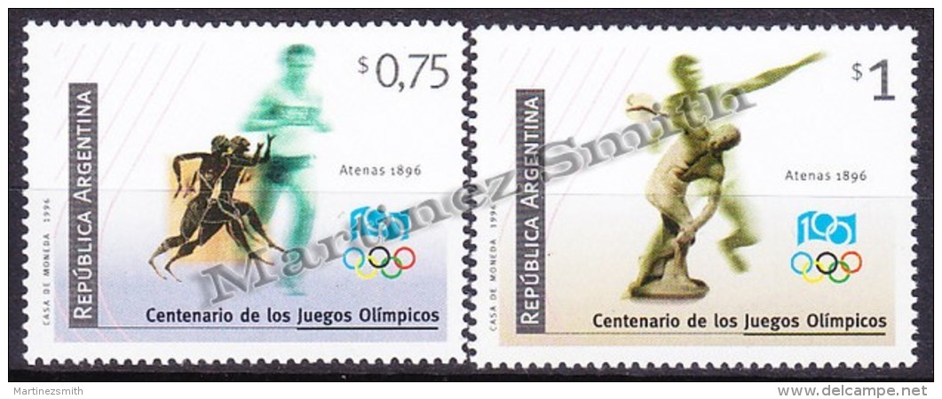 Argentina 1996 Yvert 1922- 23 - Olympic Games Centenary - MNH - Neufs