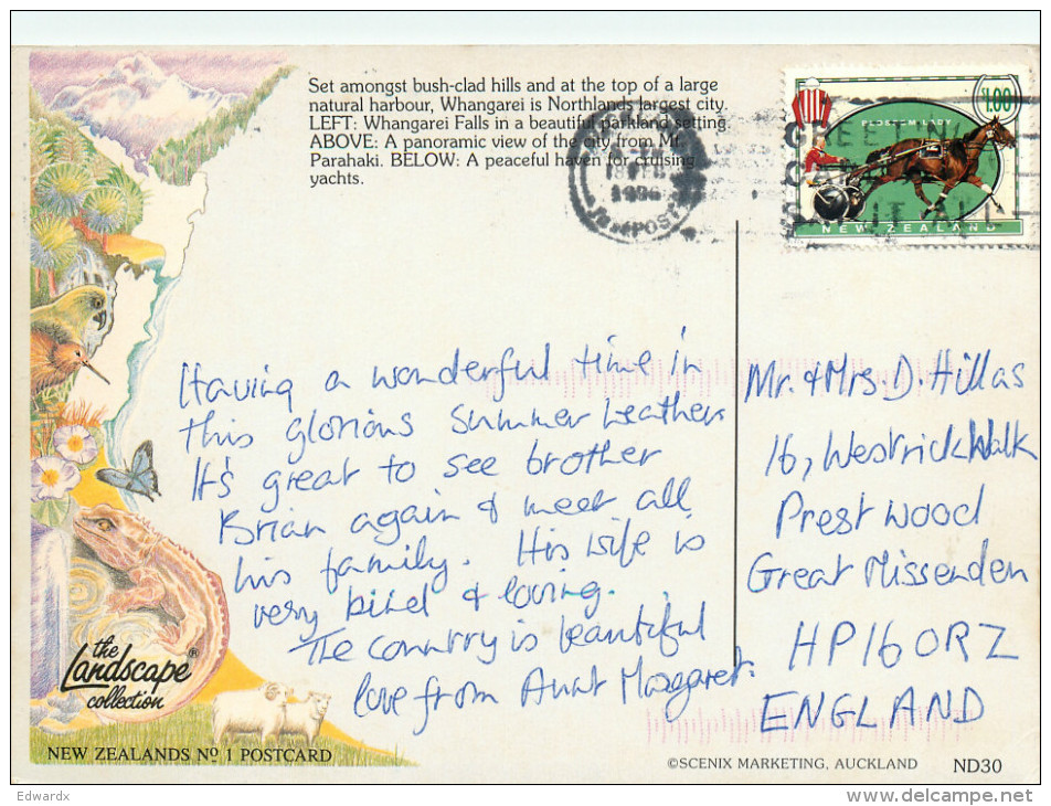 Whangarei, New Zealand Postcard Posted 1996 Stamp - Nieuw-Zeeland