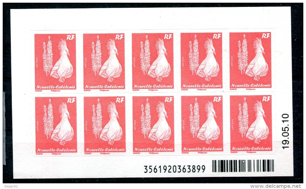 Nouvelle Calédonie - Carnet Yvert 1100-1 Cd 19.05.10 - Cote 30 - T440 - Unused Stamps