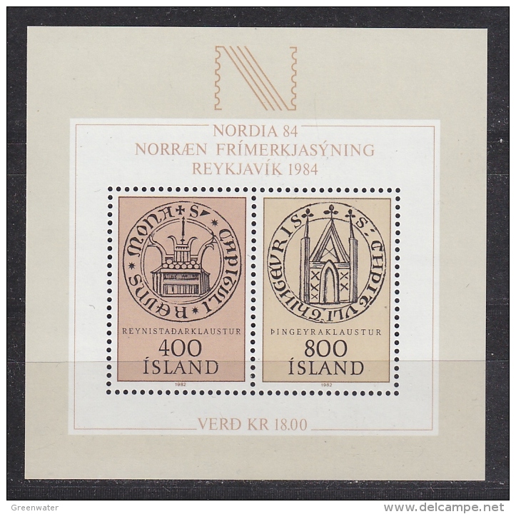 Iceland 1984 Nordia M/s ** Mnh (33420) - Blocks & Sheetlets