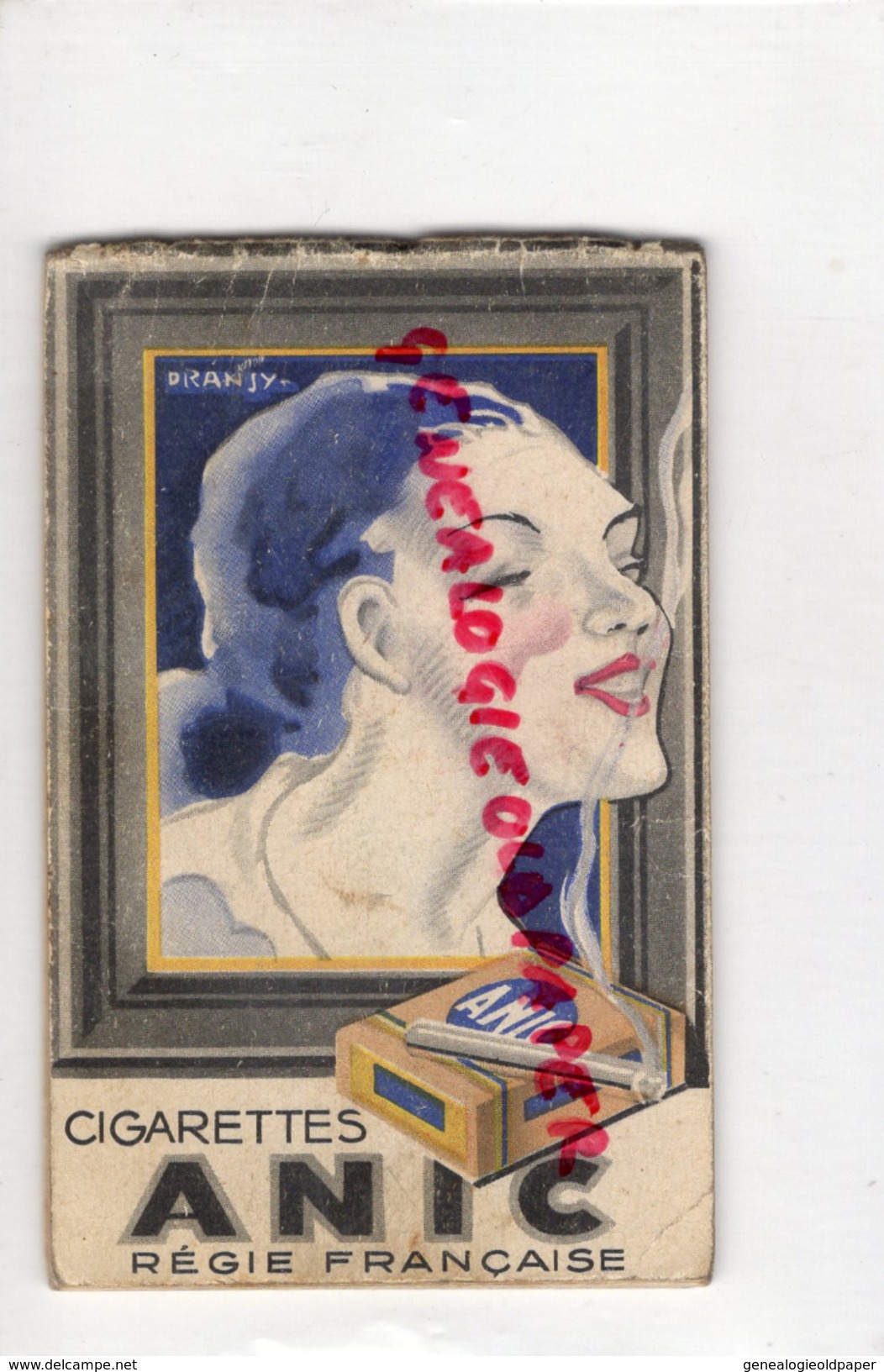 TABAC - CARNET NOTES - CIGARETTES ANIC -ILLUSTRATEUR DRANSY- CELTIQUE MARYLAND- PAR CASSANDRE 1935-CIGARE VOLTIGEURS - 1900 – 1949