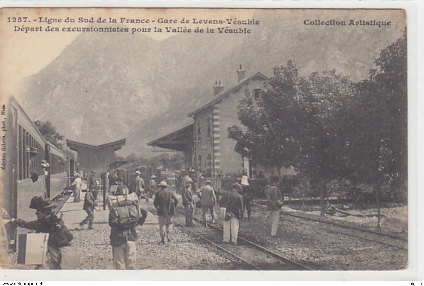 Gare De Levens-Vésuble - Départ Des Excursionnistes    (PA-4-100418) - Ferrovie – Stazione