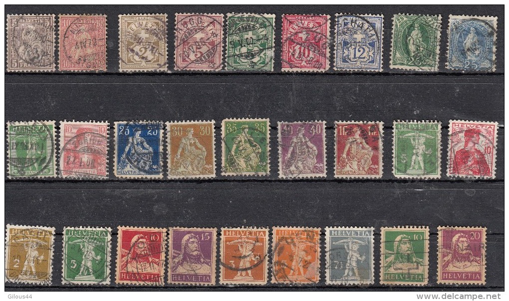 Suisse  Lot De 27 Timbres  Avant 1920 - Sammlungen