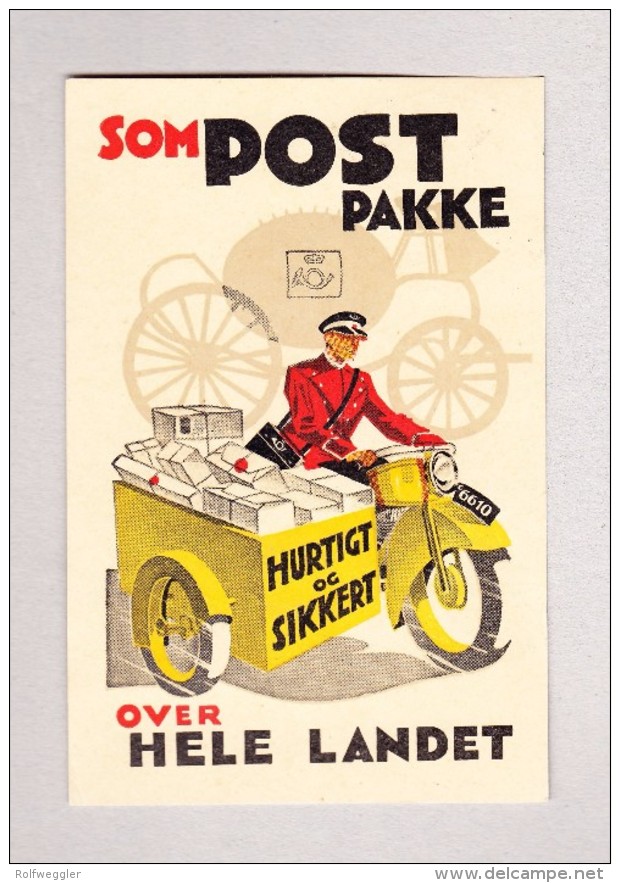 Dänemark Köbenhavn 1935 Sonderstempel Auf AK Motiv Postpakete Lieferung Mit Motorad. - Lettres & Documents