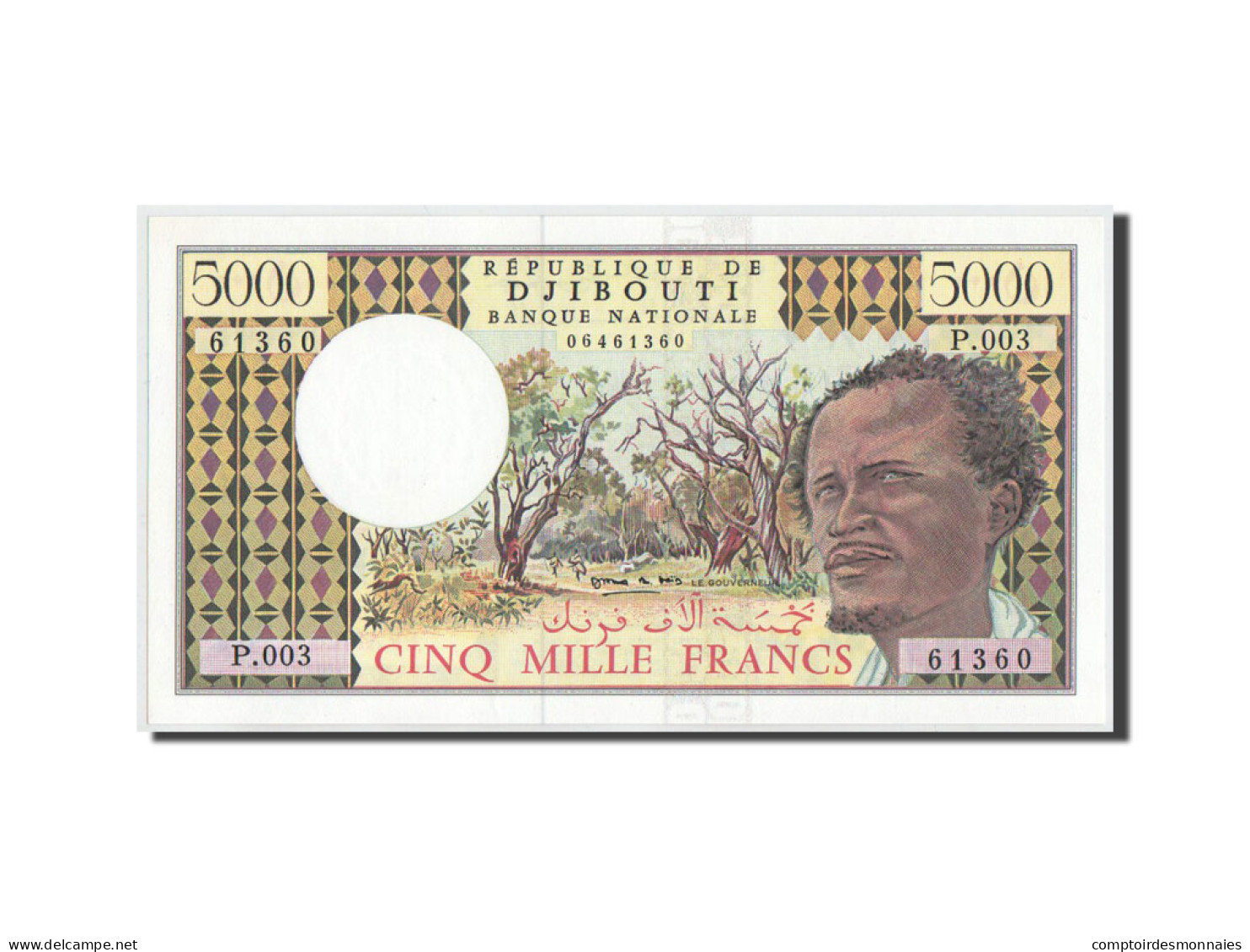 Billet, Djibouti, 5000 Francs, 1979, 1979, KM:38d, NEUF - Dschibuti