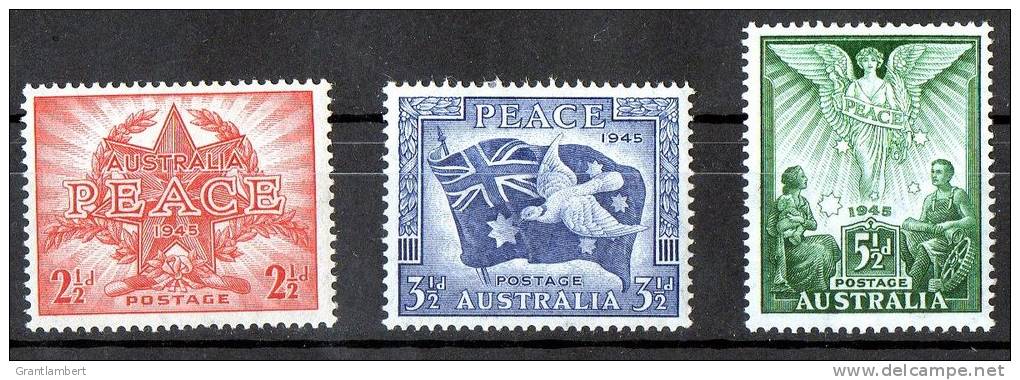 Australia 1946 Peace 1945 Set Of 3 MH  SG 213-215 - Nuevos