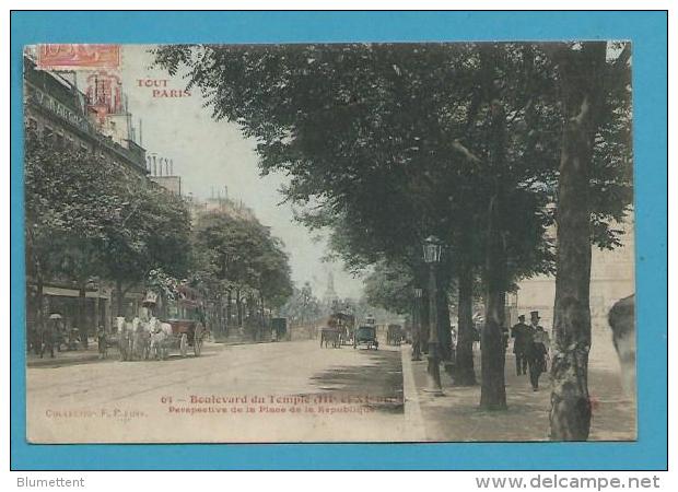 CPA TOUT PARIS 63 - Boulevard Du Temple (IIIè Et XIème) Collection FLEURY - Paris (03)