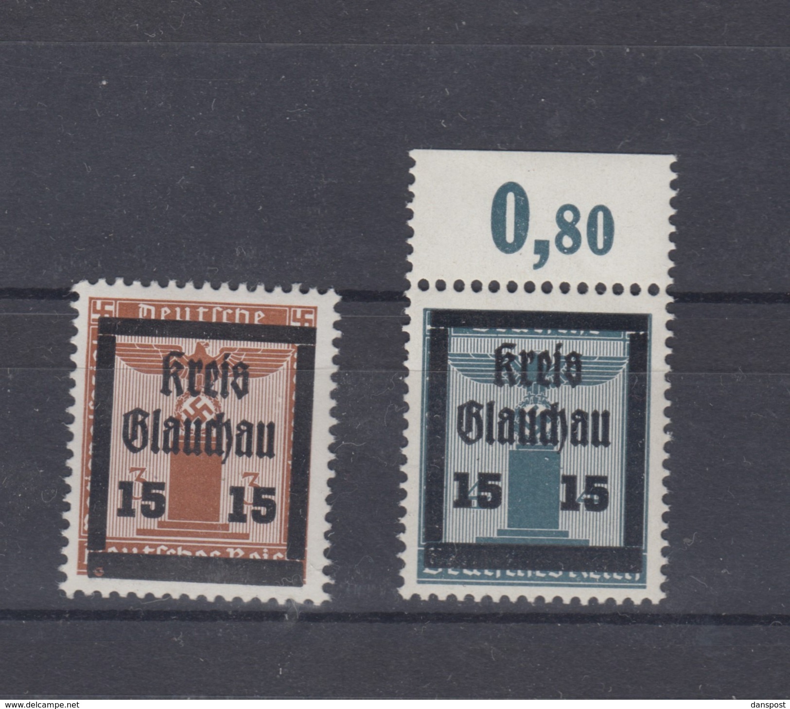 Lot Glauchau Gummi Mit Haftstellen - Altri & Non Classificati