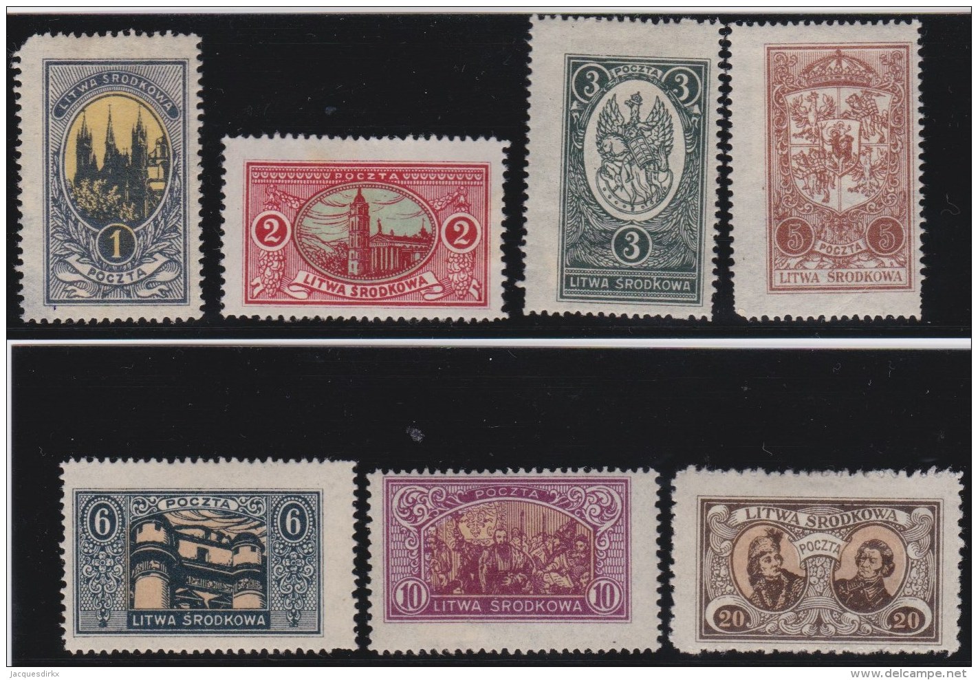 Litouwen       .    7   Stamps           .     *        .      Ongebruikt   .  /   .     Mint-hinged - Litouwen