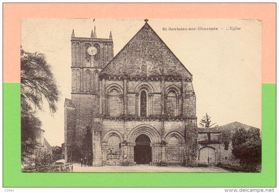 CPA  FRANCE  17  ~  SAINT-SAVINIEN-sur-CHARENTE ~  L'Eglise  ( Thiriat & Basuyau 1926 ) - Autres & Non Classés