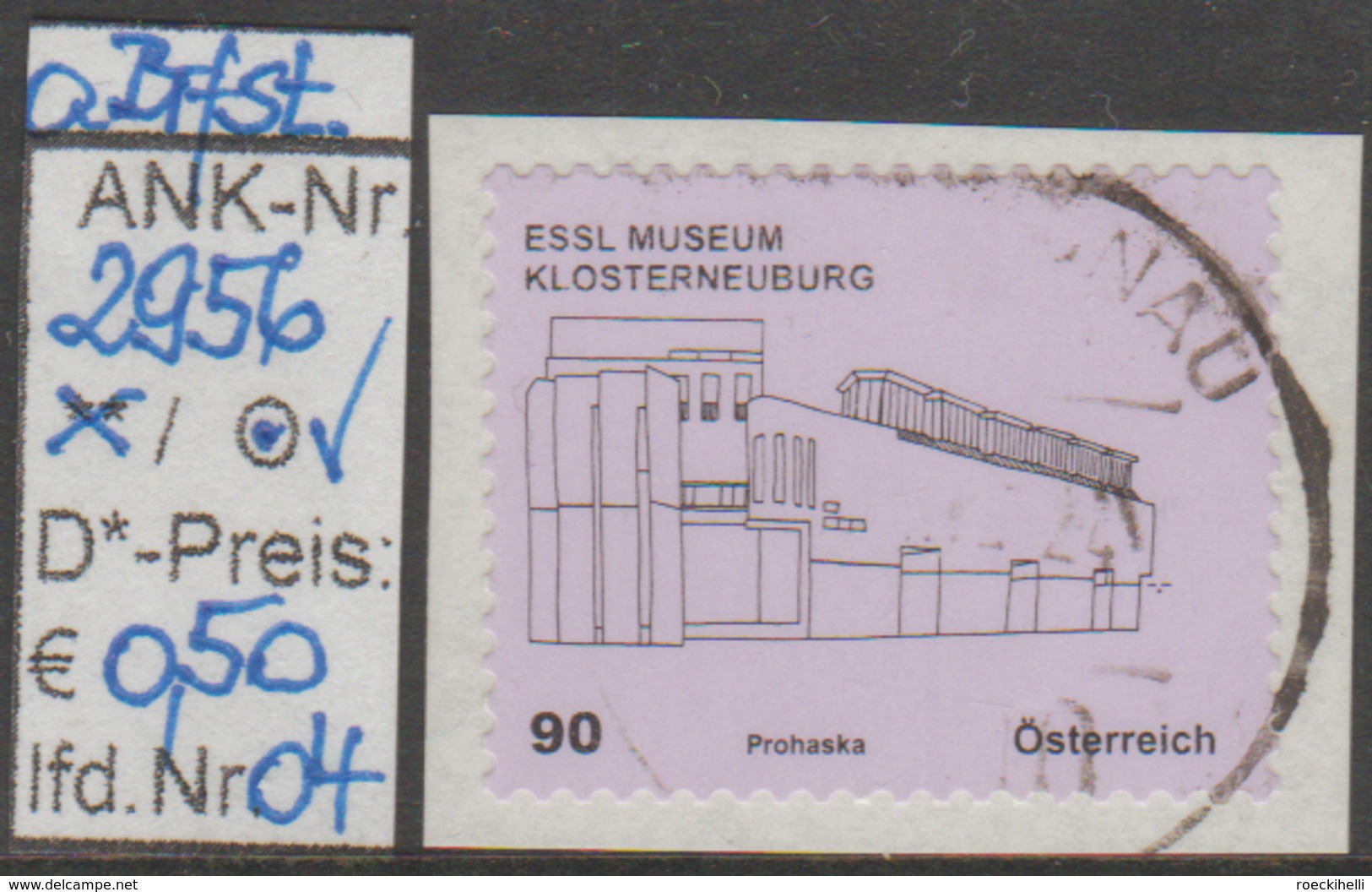 1.5.2011 - SkFM/DM "Kunsthäuser - Essl Museum, Klosterneuburg"  - O Gestempelt - Siehe Scan (2956o 01-05) - Gebraucht