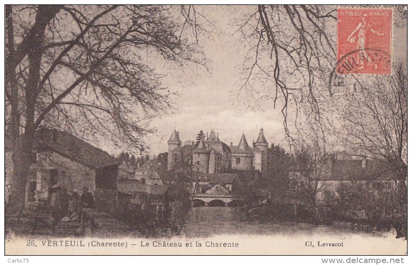 Verteuil 16 -  Château Et Rivière La Charente - Editeur Levescot N° 26 - Autres & Non Classés
